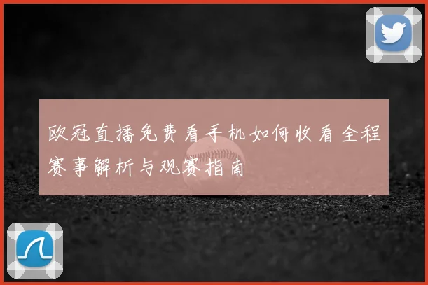 欧冠直播免费看手机如何收看全程赛事解析与观赛指南